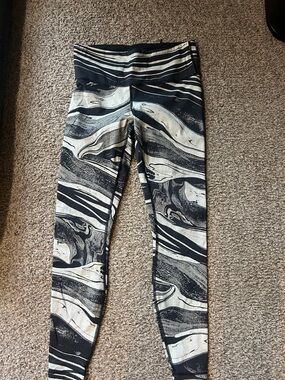 lululemon athletica Black and White Marble Print Leggings
